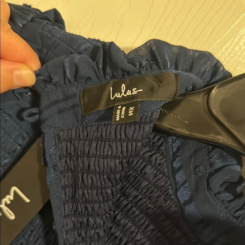 Lulu's Navy Blue Mini Dress Size XS - Picture 2 of 3